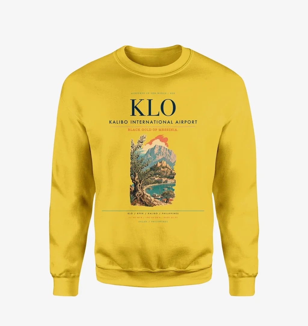 Kalibo International Airport (KLO) design on yellow sweatshirt