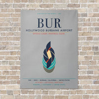 Thumbnail for Hollywood Burbank Airport BUR vertical canvas print - no frame - light gray background
