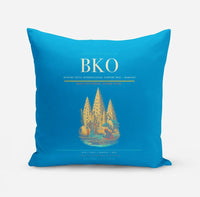 Thumbnail for Modibo Keita International Airport (BKO) design on turquoise pillow
