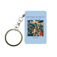 Thumbnail for VINTAGE G4214 - The Stairs To The Sky - Designed Key Chain design on lightblue