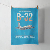 Thumbnail for B-32 Dominator design on turquoise towel