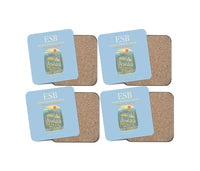 Thumbnail for Ankara Esenboga Airport ESB Coaster 4-Pieces-Set - Light Blue