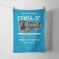 Thumbnail for CFM56-5C design on turquoise towel