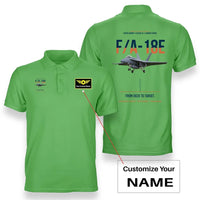 Thumbnail for F-A-18E SUPER HORNET design on light green polo with custom name badge