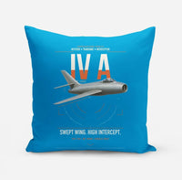 Thumbnail for Dassault Mystère IV A design on turquoise pillow