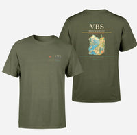 Thumbnail for Brescia Airport (VBS) design printed on green army double-side t-shirt