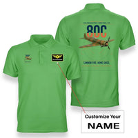 Thumbnail for IAR 80C design on light green+name double-side polo t-shirt, double-side print
