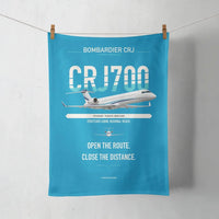 Thumbnail for Bombardier CRJ700 design on turquoise towel