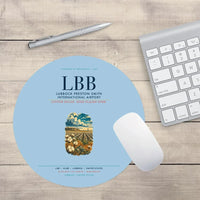 Thumbnail for Lubbock Preston Smith International Airport (LBB) design on light blue round mouse pad