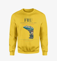 Thumbnail for Manas International Airport (FRU) design on yellow sweatshirt
