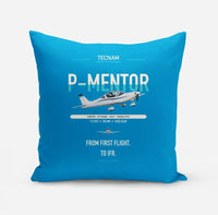 Thumbnail for Tecnam P-Mentor design on turquoise pillow