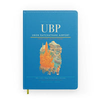 Thumbnail for Ubon Ratchathani Airport (UBP) design on turquoise notebook