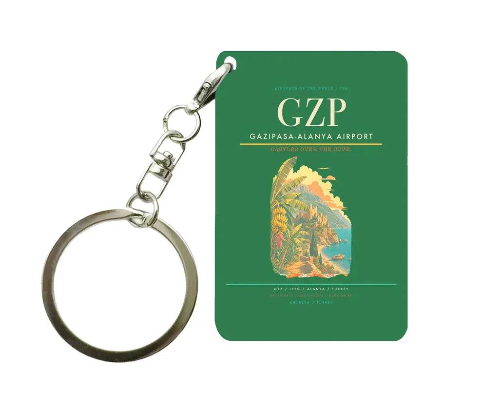 Gazipasa-Alanya Airport (GZP) design on green key chain