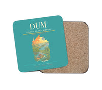 Thumbnail for Pinang Kampai Airport (DUM) design on turquoise 1 piece coaster
