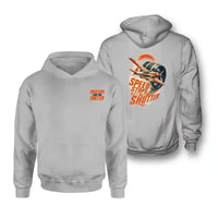 Thumbnail for SIGNAL 649 - Speed Stops For The Shutter - Double-Side Hoodie design on light gray double side hoodie