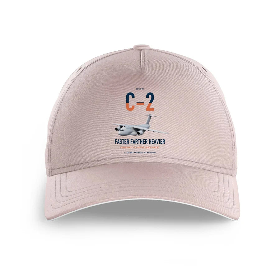 Kawasaki C-2 design on pink printed hat