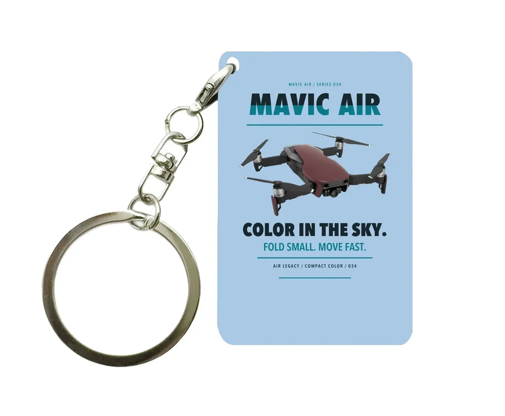 DJI Mavic Air Key Chain design on light blue key chain