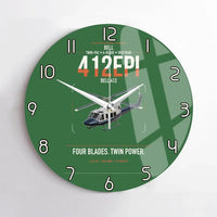 Thumbnail for Bell 412EPI design on green no frame wall clock
