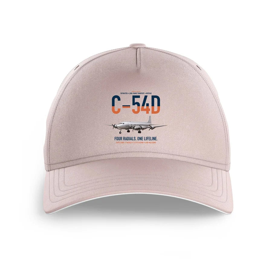 C-54D Skymaster design on pink printed hat