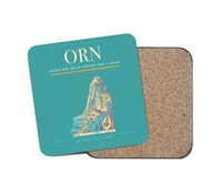 Thumbnail for Ahmed Ben Bella Airport (ORN) design on turquoise 1 piece coaster