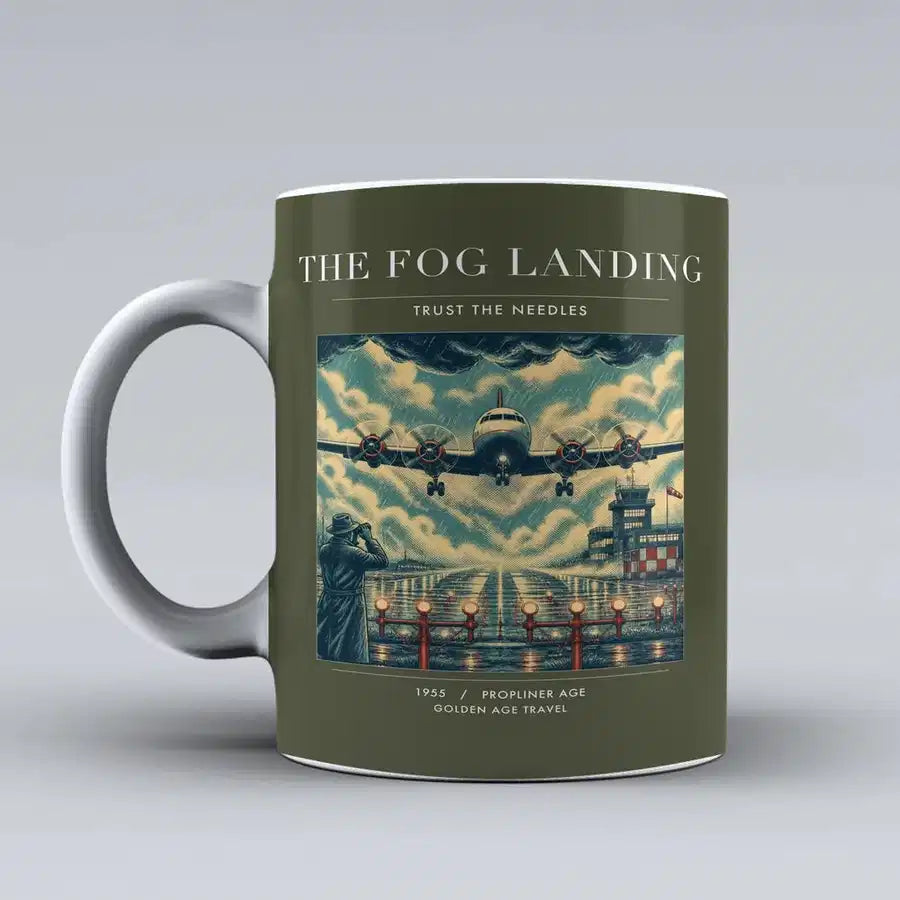 VINTAGE G4095 - The Fog Landing - Ceramic Mug design on greenarmy