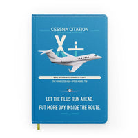 Thumbnail for Cessna Citation X+ design on turquoise notebook