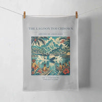 Thumbnail for VINTAGE G4181 - The Lagoon Touchdown - Designed Towels design on lightgray