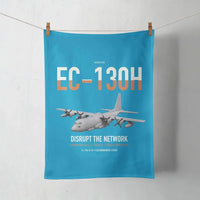 Thumbnail for EC-130H Compass Call design on turquoise towel