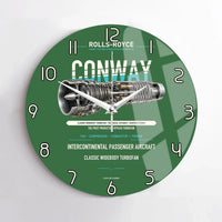 Thumbnail for CONWAY design on green no frame wall clock