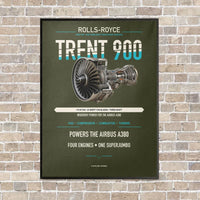Thumbnail for TRENT 900 vertical canvas print - framed - green army background
