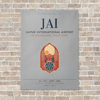Thumbnail for Jaipur International Airport JAI vertical canvas print - no frame - light gray background