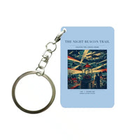 Thumbnail for VINTAGE G4016 - The Night Beacon Trail - Designed Key Chain design on lightblue