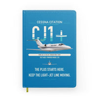 Thumbnail for Cessna Citation CJ1+ design on turquoise notebook