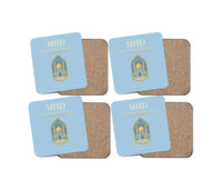 Thumbnail for Mashhad Shahid Hasheminejad International Airport MHD Coaster 4-Pieces-Set - Light Blue