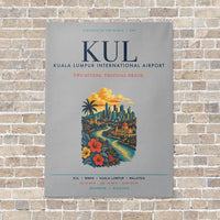 Thumbnail for Kuala Lumpur International Airport KUL vertical canvas print - no frame - light gray background