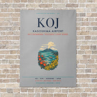 Thumbnail for Kagoshima Airport KOJ vertical canvas print - no frame - light gray background