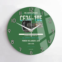 Thumbnail for CF34-10E design on green no frame wall clock