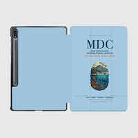 Thumbnail for Sam Ratulangi International Airport Manado (MDC) design on light blue samsung tablet tablet case