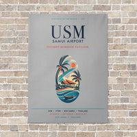 Thumbnail for Samui Airport Koh Samui USM vertical canvas print - no frame - light gray background