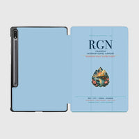 Thumbnail for Yangon International Airport (RGN) design on light blue samsung tablet tablet case
