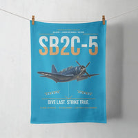 Thumbnail for SB2C-5 Helldiver design on turquoise towel