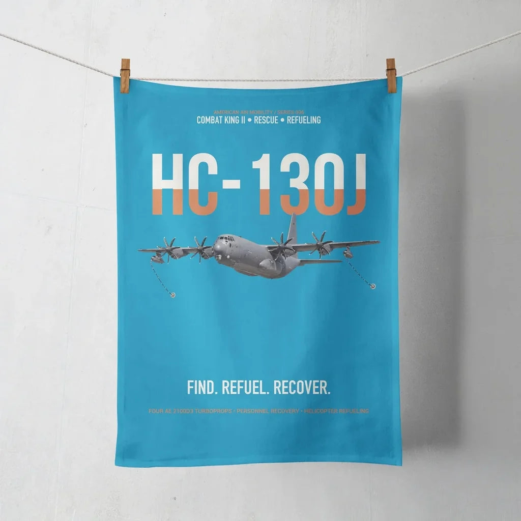 HC-130J COMBAT KING II design on turquoise towel