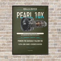 Thumbnail for PEARL 10X vertical canvas print - framed - green army background