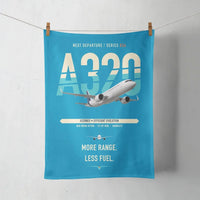 Thumbnail for Airbus A320neo design on turquoise towel