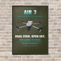 Thumbnail for DJI Air 3 vertical canvas print - framed - green army background