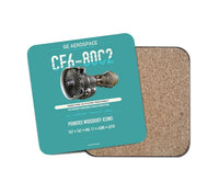 Thumbnail for Embraer ERJ145 design on turquoise 1 piece coaster