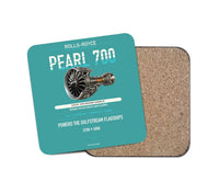 Thumbnail for Embraer ERJ145 design on turquoise 1 piece coaster