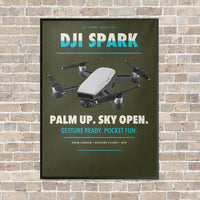 Thumbnail for DJI Spark vertical canvas print - framed - green army background