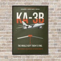 Thumbnail for KA-3B Skywarrior vertical canvas print - framed - green army background