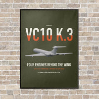 Thumbnail for Vickers VC10 K.3 vertical canvas print - framed - green army background